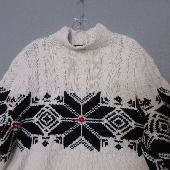 Lauren Ralph Lauren Sweater Women Plus 2X Cable Knit Fair Isle Wool Chunky - Picture 3 of 12